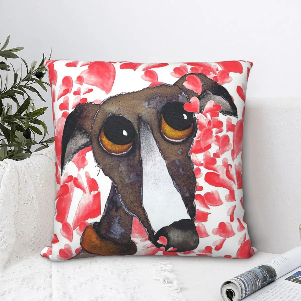 

GREYHOUND Throw Pillow Case Geryhound Greyhounds Dog Backpack Hugpillow Covers DIY Printed Soft Chair Decor