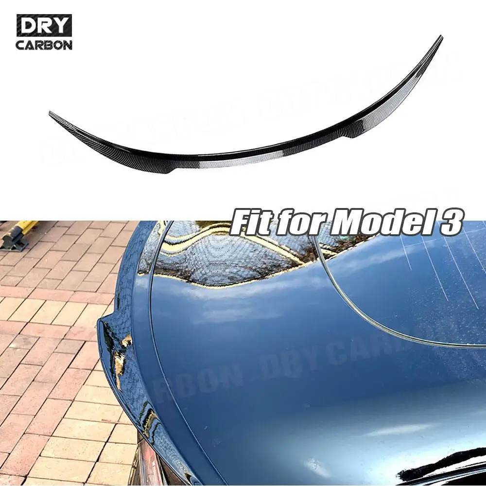 

Car Rear Boot Spoiler Trunk Wing Bodykit Accessory for Tesla Model 3 Max ABS Material Rear Trunk Lip Decoration Styling Spoiler