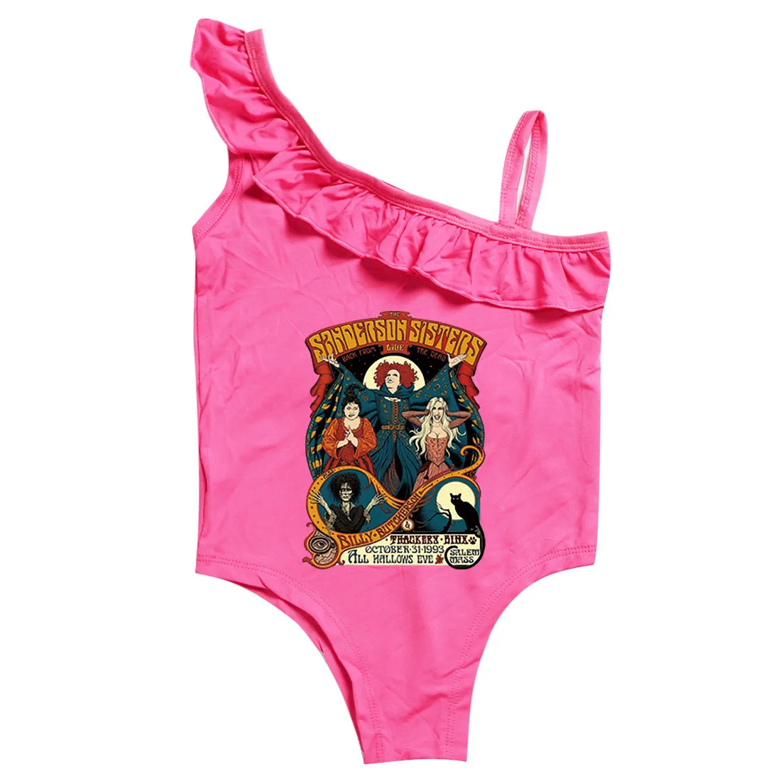 

Disney New Summer Hocus Pocus 2 Cosplay Costume Kids Baby Girl One Piece Swim Swimsuit Bath Bikini 2-14Y