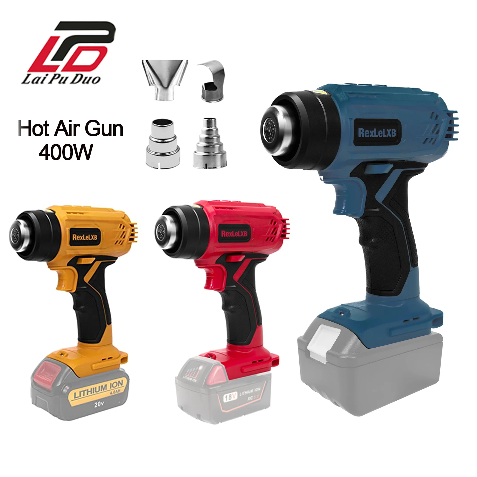 

Фен для волос Makita/Milwaukee/Dewalt, 18 в, 400 Вт