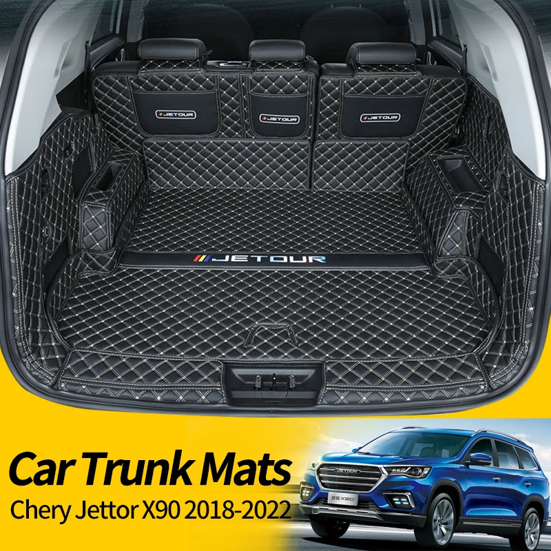 

TPE Trunk Frunk Mats For Chery Jettor X90 2018 To 2022 All-Weather Cargo Liners Car Boot Lower Compartment