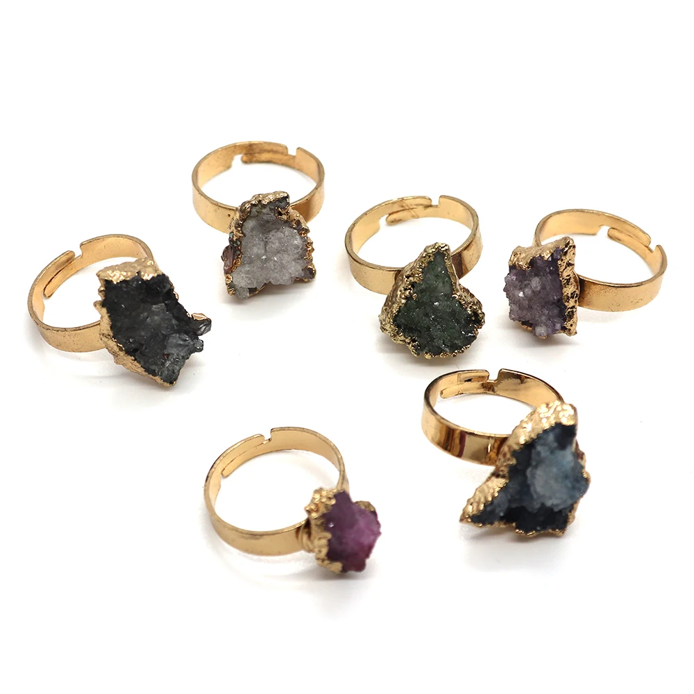 Регулируемое кольцо с натуральным камнем 10-20 мм