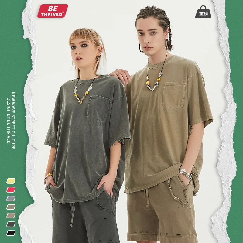 

Мужская хлопковая футболка с короткими рукавами Be, стильная модная брендовая футболка с карманами и 5 рукавами, лето 2023