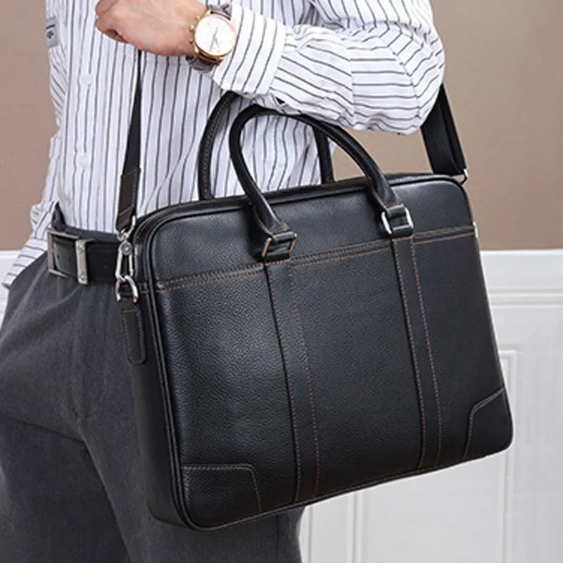 

AETOO мужской деловой портфель для отдыха в европейском и американском стиле кожаная мужская Сумка многофункциональная сумка для компьютера из воловьей кожи