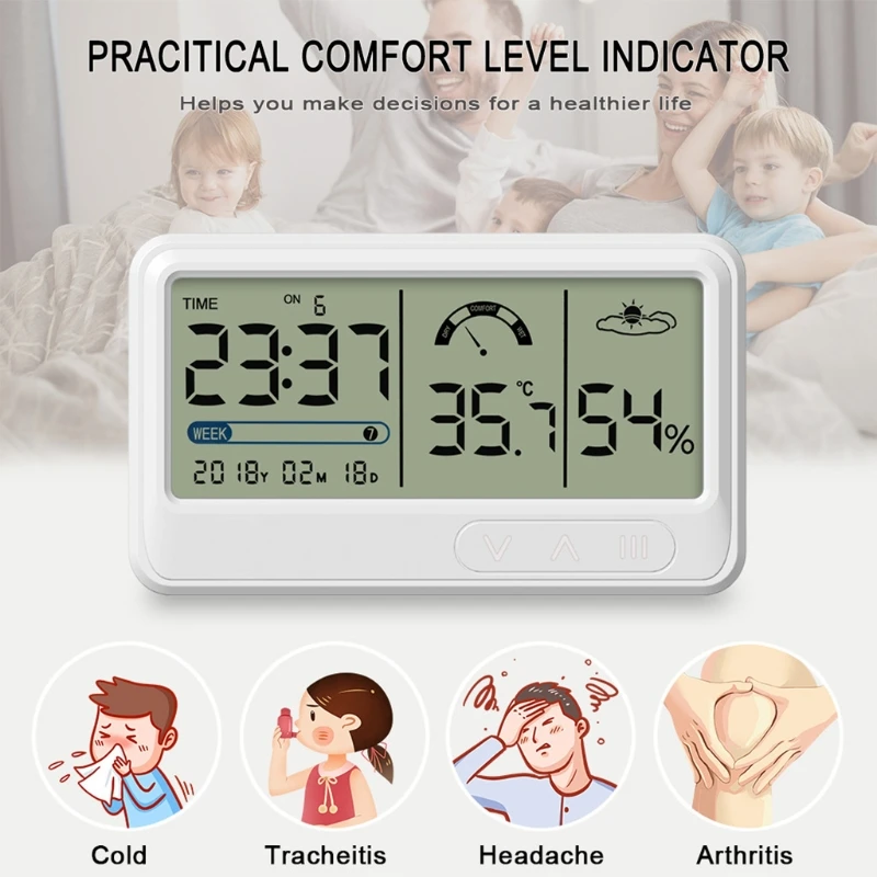 

Digital Hygrometer Indoor Thermometer Humidity Gauge Indicator Room Thermometers Accurate Temperature Humidity Monitor