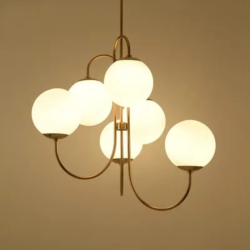 

Designer Milk White glass Pendant lights Modern Dining Room Bar Restaurant Bedroom Suspension E27 LED indoor Decor lighting