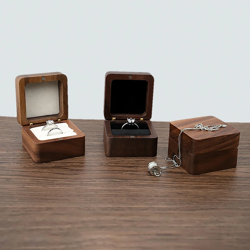 

Wood Jewelry box Ring Holder Earring Rings Box Jewelry Organizer Box Luxury jewelry gift packaging Box Bracelet Display Boxes