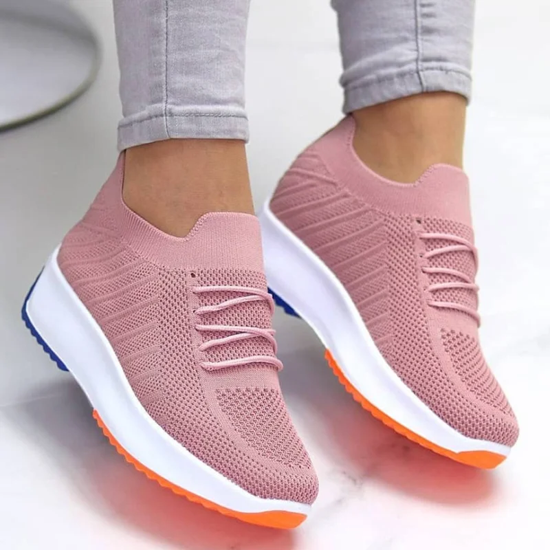 

2023 Women Sneakers Lace Up Womens Sneakers Casual Breathable Mesh Sneakers For Women Trainers Zapatillas Mujer Female Footwear