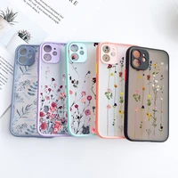 plants flowers leaves phone case for iphone 11 12 13 pro max xr x xs max se 6 7 8 plus case shockproof back cover funda coque
