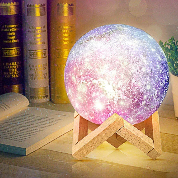 

Painted moon lights Planet lamp Night lamp girl's dream unplugged bedroom bedside lamp INS Moon lamp birthday gift