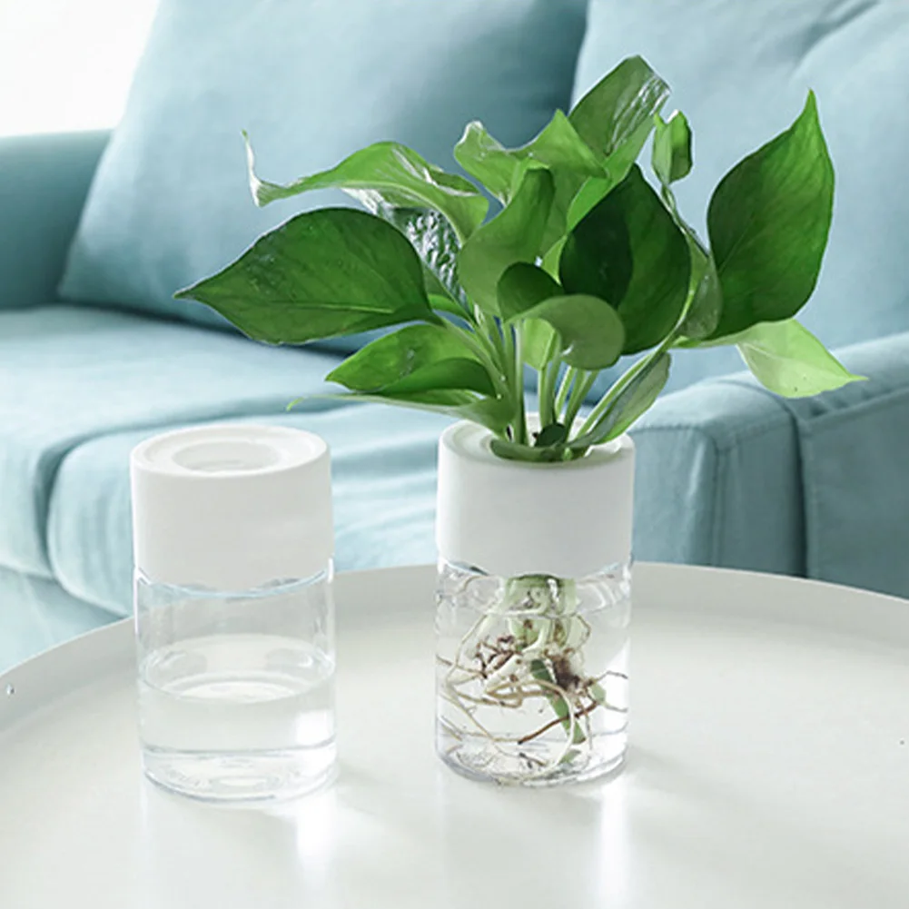 

Hydroponic Pot Water Planting Vase Plastic Pot For Plants Stylish Container Aquaponic Planter Home Desk Officer Decor Flower Pot