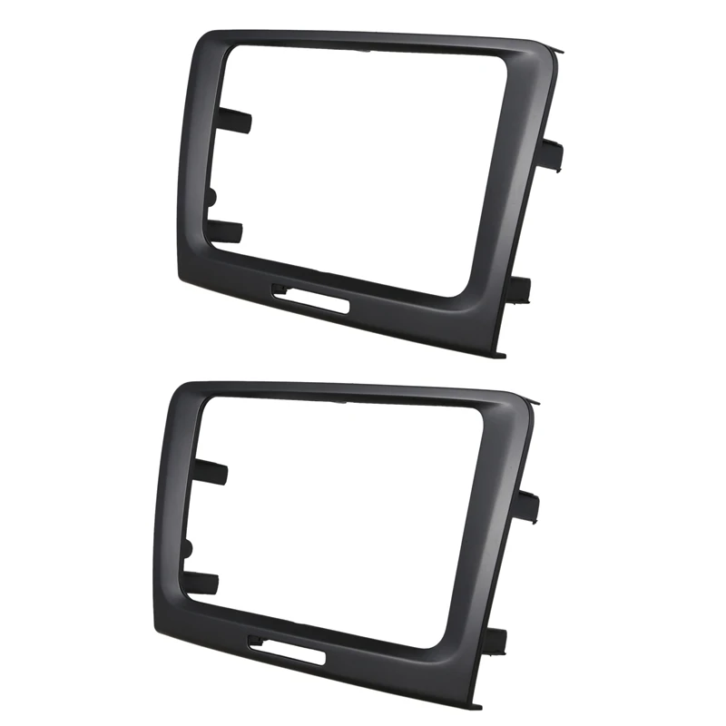

2X Black 220 X 130 X 210Mm 2 Din Car DVD Radio Fitting Dash Panel Fascia Frame For 2009-2014 Skoda Superb