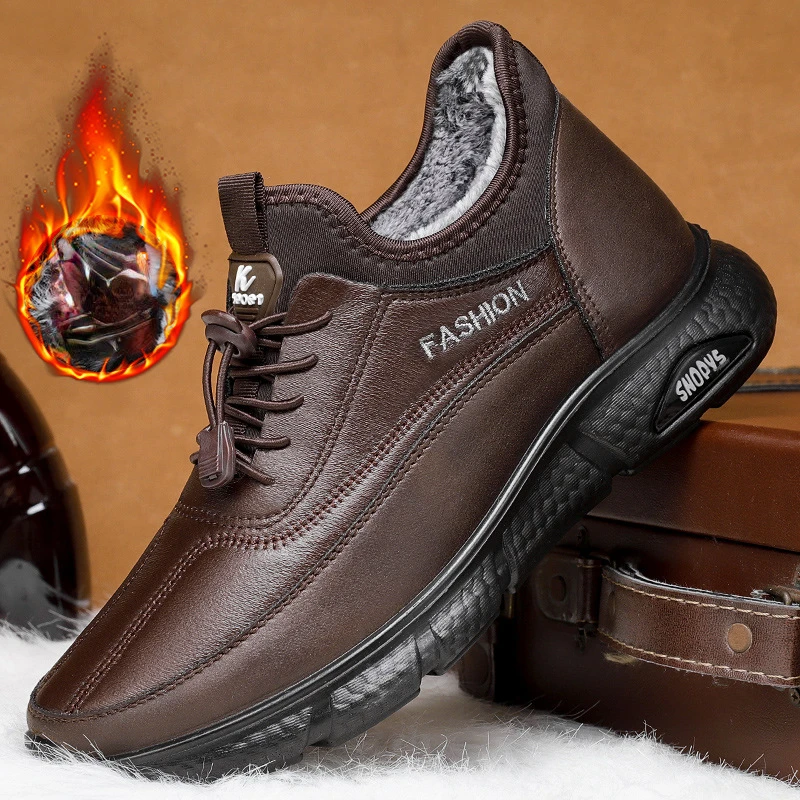 

Fashion men's Casual flat Shoes male Ankle Boots Korean Version Tooling Shoes High-top Winter snow boot Student Cotton Shoes