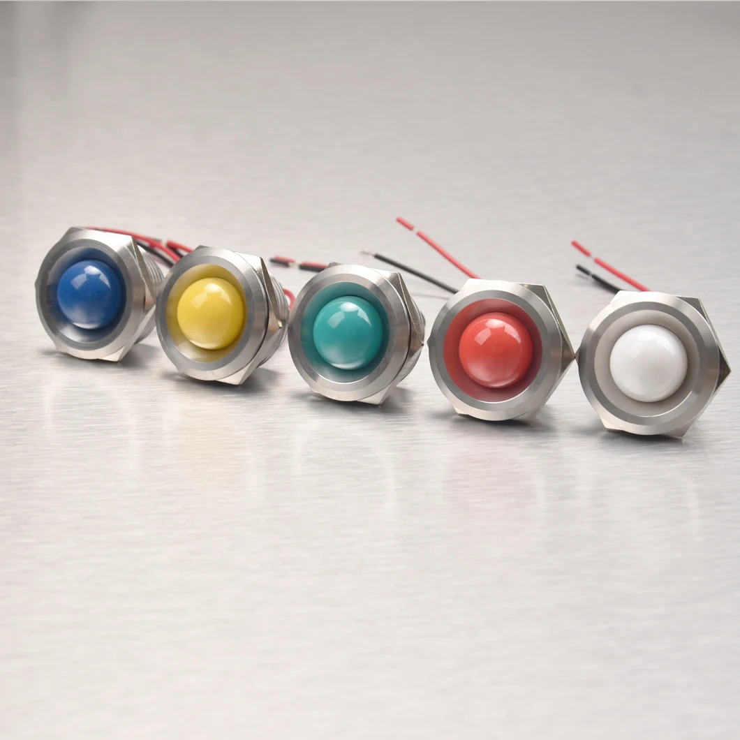 ABILKEEN 30 мм металлический индикатор с куполообразной головкой 3 В-48 В/110 В/220 В