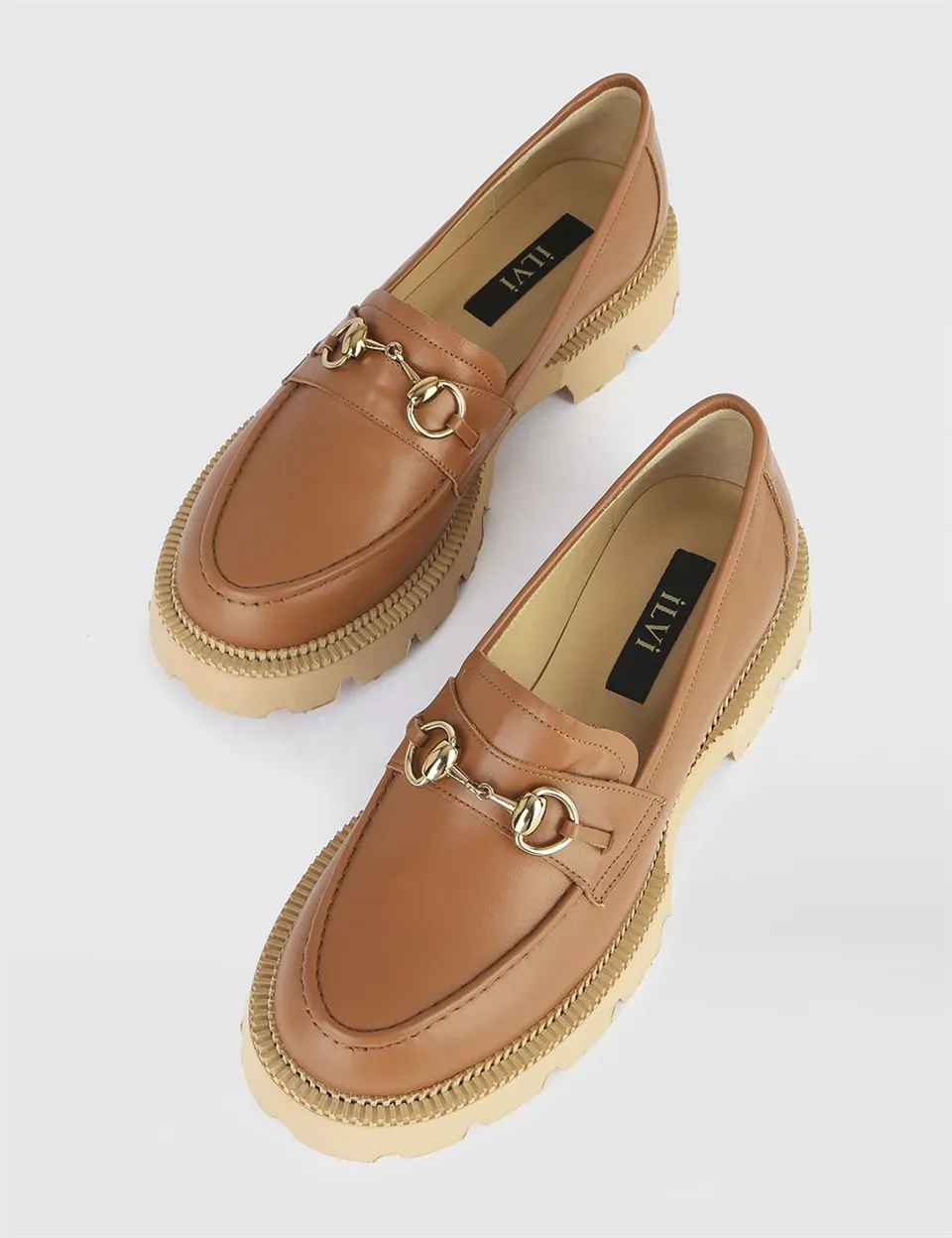 

ILVi-натуральная кожа ручной работы Heta седло коричневые кожаные женские лоферы женская обувь 2021 весна/лето