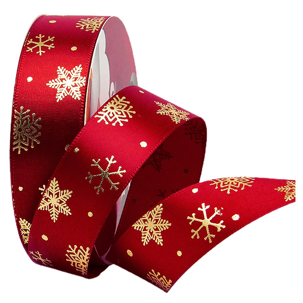 

1pc Delicate Xmas Christmas Gift Wrap Packing Ribbon for Crafts DIY Party