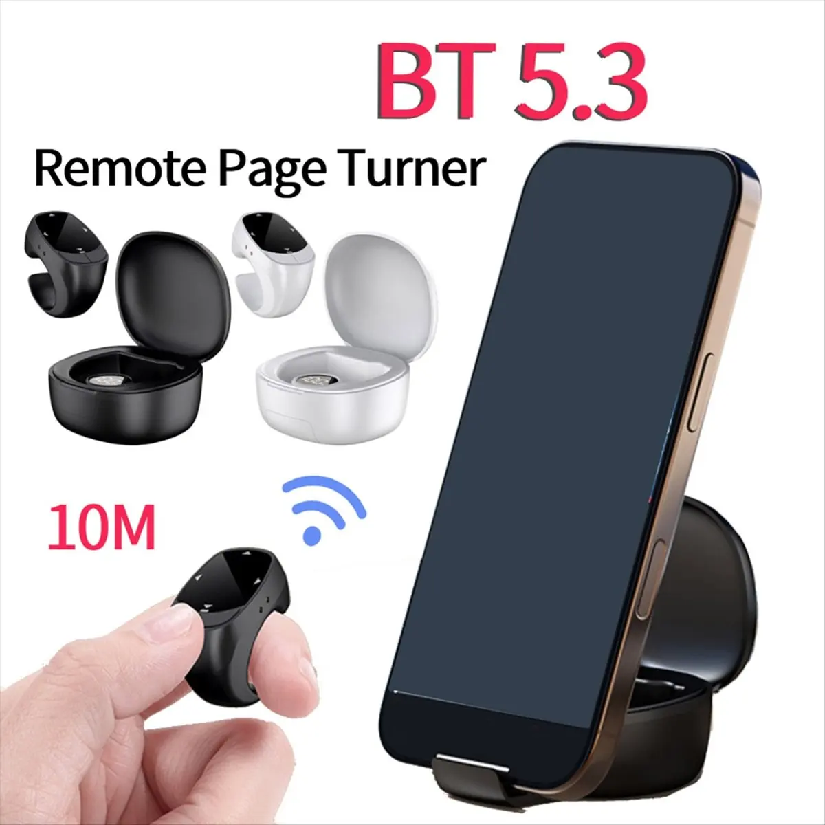 Фото Прямые поставки с завода - 12Pro E-Book Page Turner Bluetooth беспроводной пульт-кольцо с сенсорным управлением для перелистывания страниц, съемки видео и фото №5