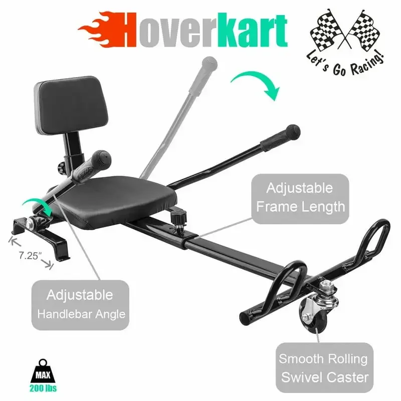 

Hoverboard Hover Kart Go Kart Adjustable Attachment for 6.5" for Adults and
