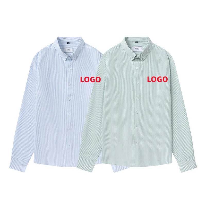 

AMI Alexandre Mattiussi Unisex Men's Women's Couple Casual Fashion Trend Cotton Business Solid Color Shirt Boyfriend Gift 801