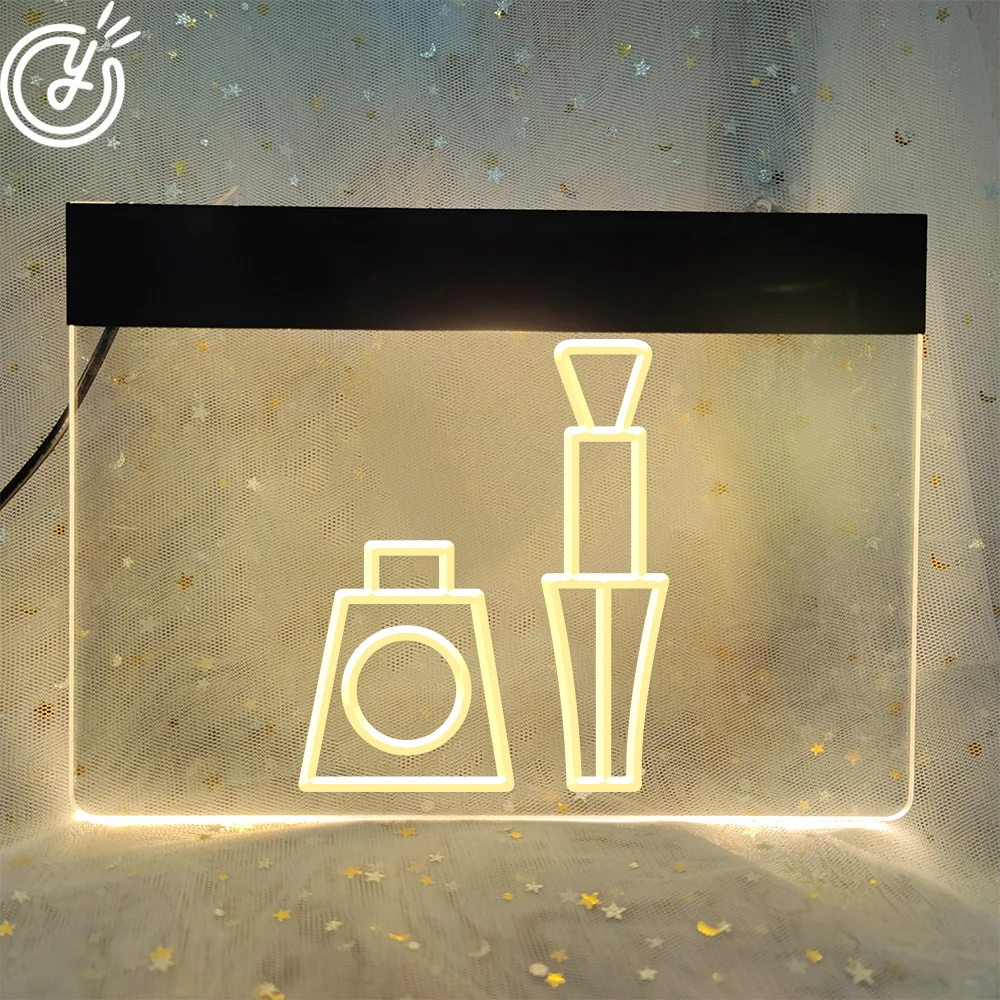 Маникюрный салон 3D резьба неоновая вывеска светодиодная бизнес для салона