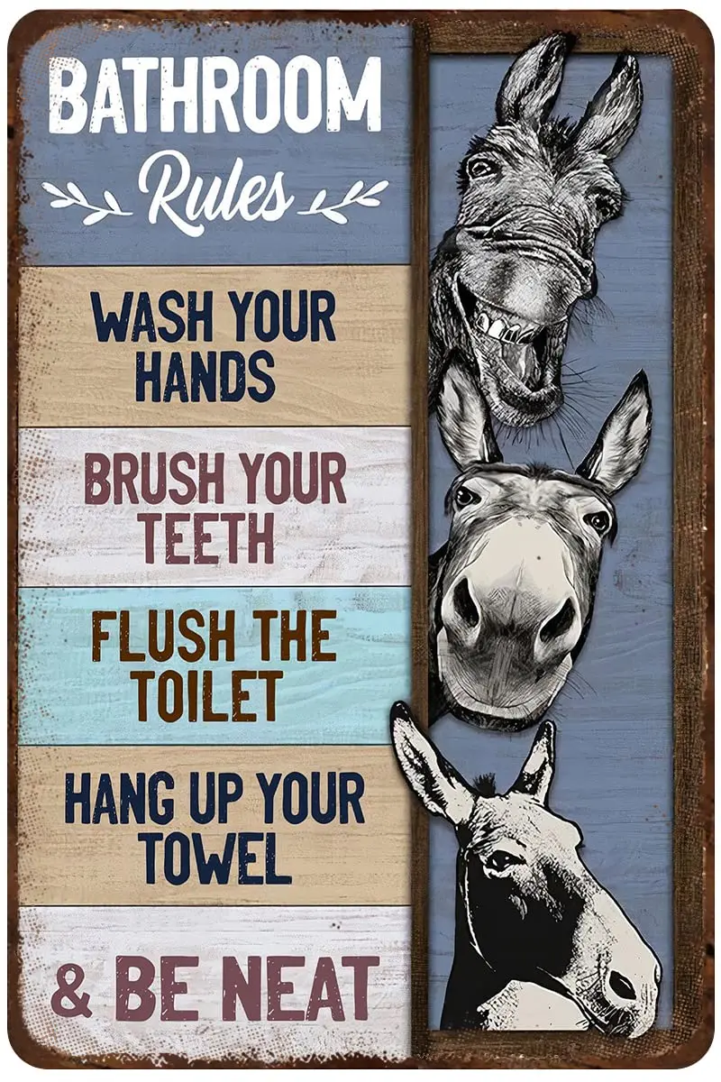 Mocozim деревенский Ретро металлический жестяной знак обычный плакат для ванной