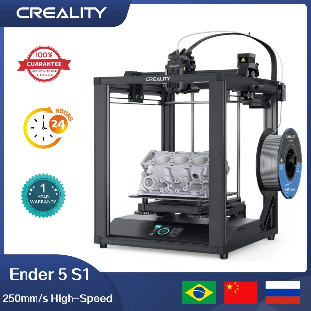 

CREALITY Ender 5 S1 Printer 250mm/s High-Speed Printing 300° high Temperature Printing CR Touch Auto Leveling Touch Screen UI