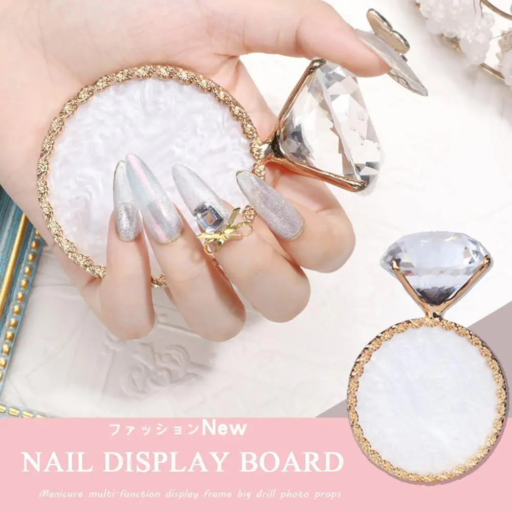 

Nai Art Display Board Resin Stone Color Palette False Display Photo Accessories Palette Manicure Color Nail Tips Nail Prop N7A0