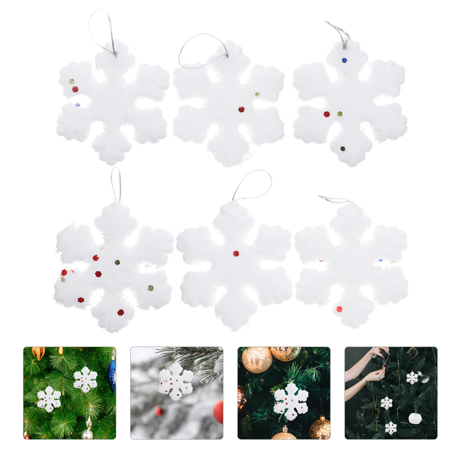 

6 Pcs Christmas Tree Ornaments Xmas Party Decor Decorations Hanging Pendant Pendants