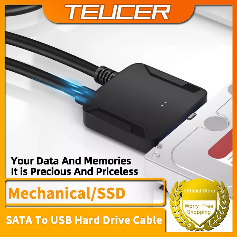 TEUCER Адаптер SATA-USB 3.0 для жестких дисков