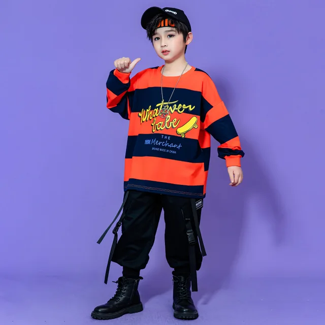 Kids Boy Cargo Pants Fashion Harem Pants Multi Pockets Joggers Trousers with Chain Harajuku Elastics Waist Streetwear Sweatpants 5