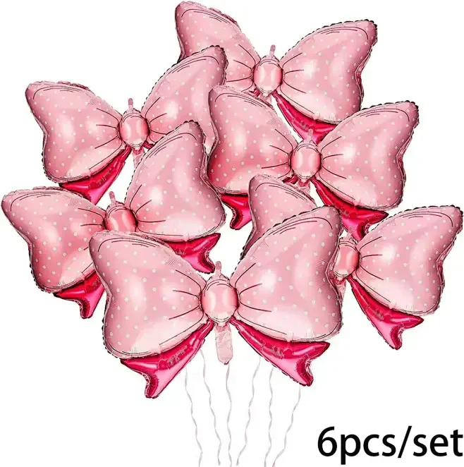 

Розовый воздушный шар с галстуком-бабочкой