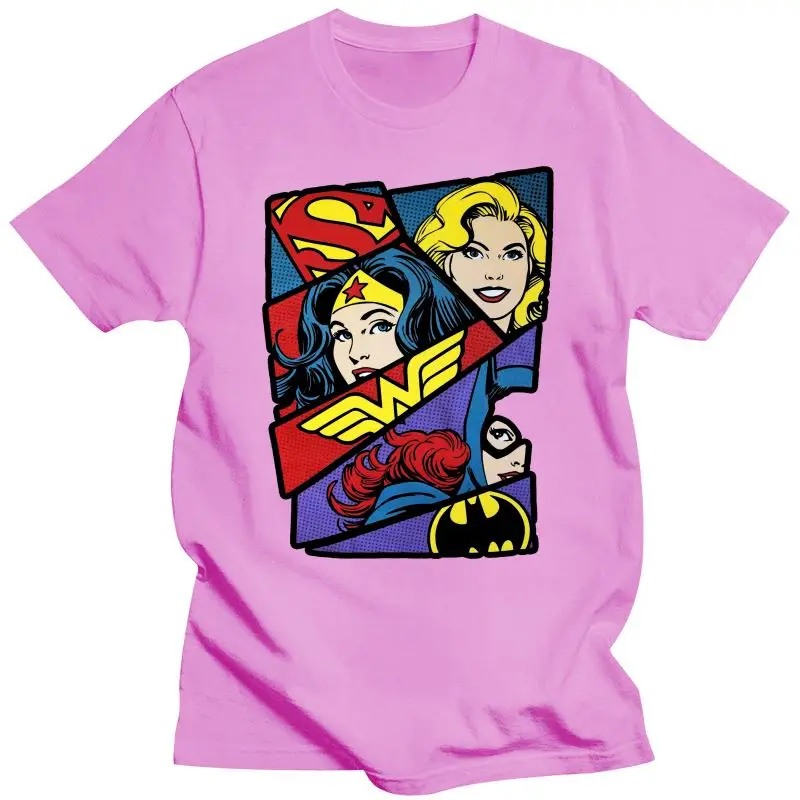 Мужская одежда 100% хлопок чудо логотип Supergirl Batgirl черная футболка |