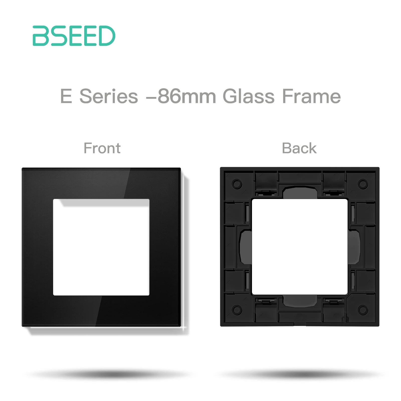 Фото BSEED E-Series: Функциональные элементы из хрустального стекла (только для стандартов ЕС), одинарные, двойные, тройные рамки, черные, для самостоятельной установки, для улучшения дома №3