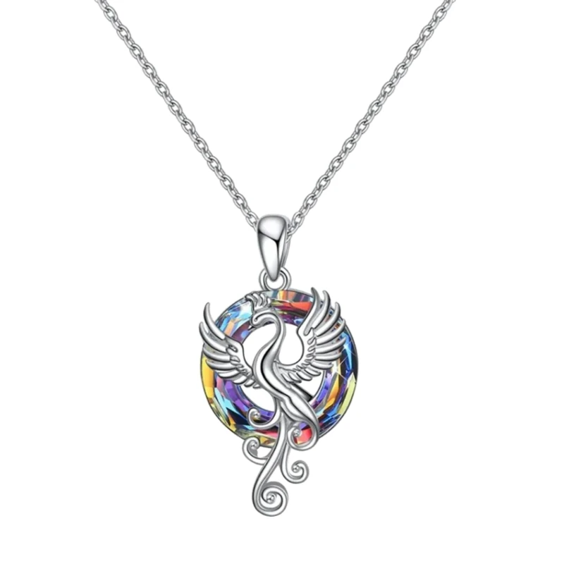

Women Crystal Mythological Pendant Necklace Engagement Jewelry Gifts