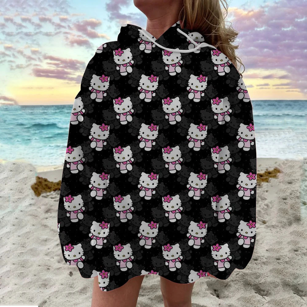 Coulomi Hello Kitty 3D Hoodie Sweatshirt Woman Clothing Harajuku Long Sleeve Hooded Pullover Sweatshirts Sport Hoodies