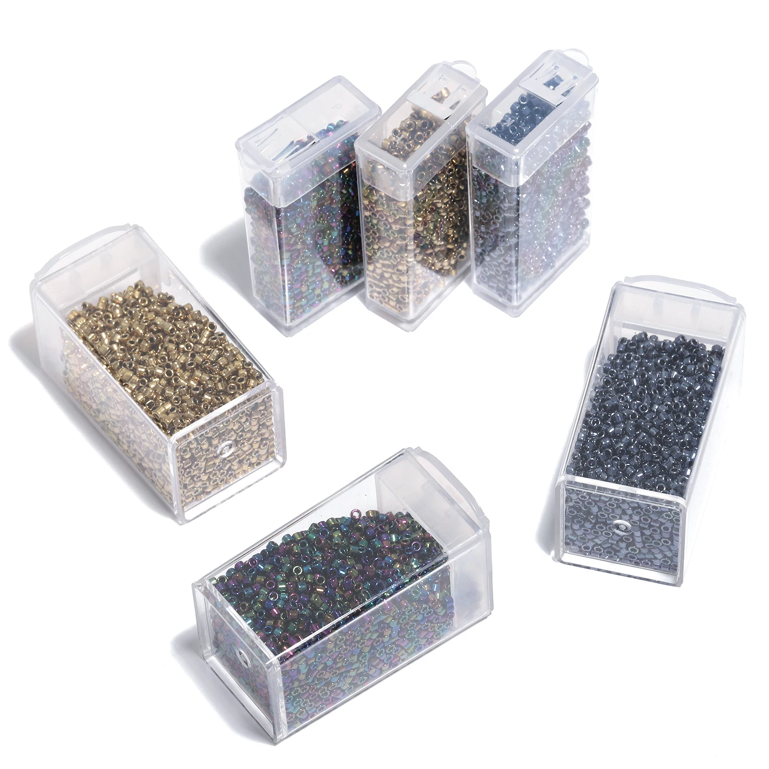 2 мм 1000/3000 шт. холодный цвет антикварные стеклянные бусины в форме трубки рисовые