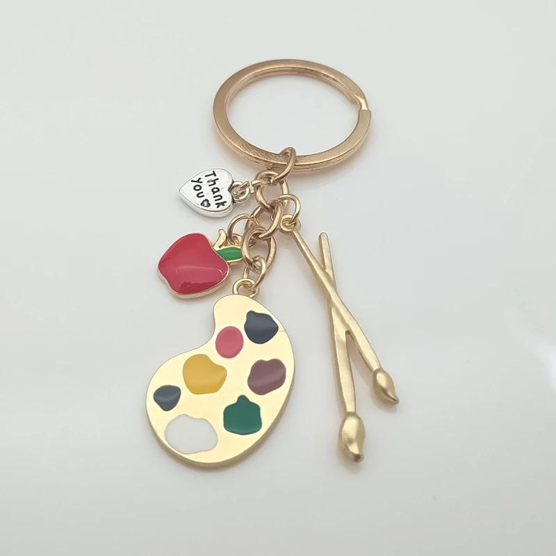 1 шт. ручная работа кисть и художественная доска брелок в палитре студенческий