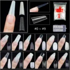 100 шт.500 шт. накладные ногти, балерина, гроб, квадратные, миндаль, круглые, остроконечные, плоские, искусственные, французские накладные ногти, полная половина ногтей