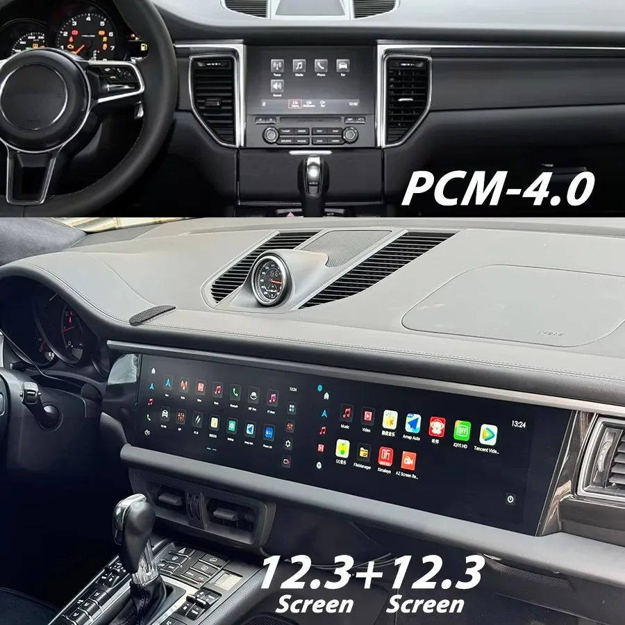 Android 13 двойной экран для Porsche Macan 2011-2017 автомобильный радиоприемник авто