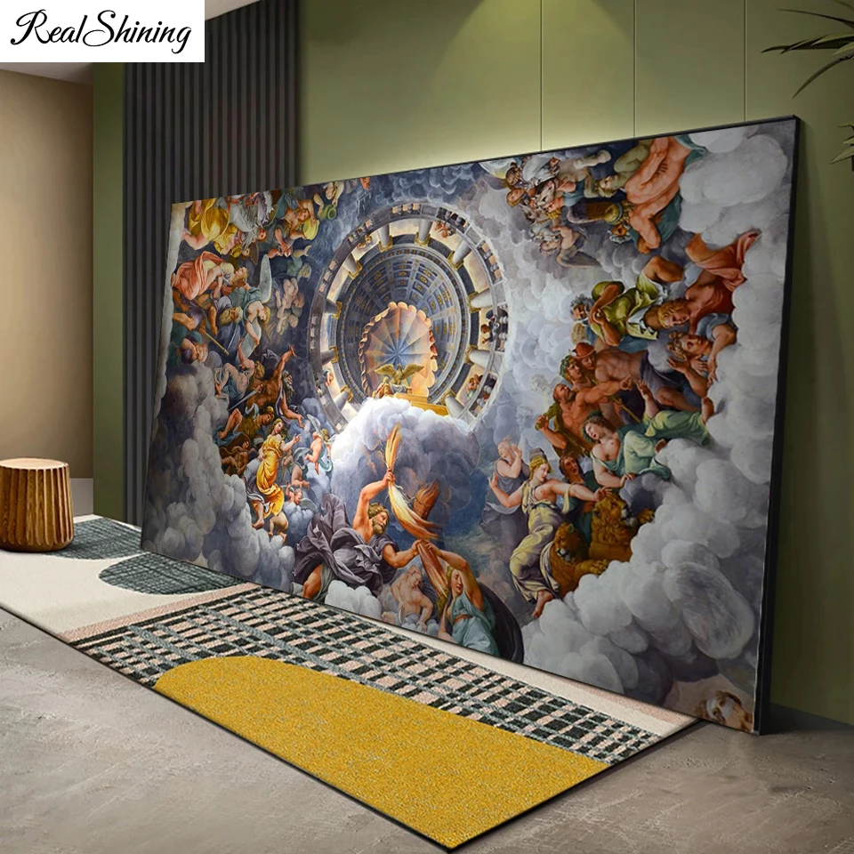 

Большая Алмазная 5d картина «сделай сам», греческая мифология, боги, Zeus & Hera, Декор, вышивка, мозаика, полная квадратная, круглая наклейка на стену A34