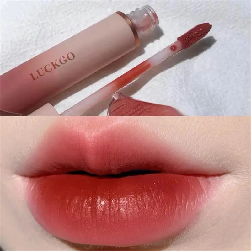 

6 Colors Red Silk Lip Tint Mud Lipgloss Velvet Matte Lipstick Lip Glaze Moisturizing Lipstick Lips Makeup Soft Mist Lip Gloss