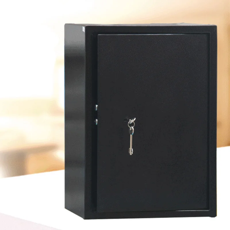 

Сейф для хранения ключей с защитой от кражи, черный Сейф для хранения денег, ювелирных изделий, коллекция домашних и офисных ящиков безопасн...