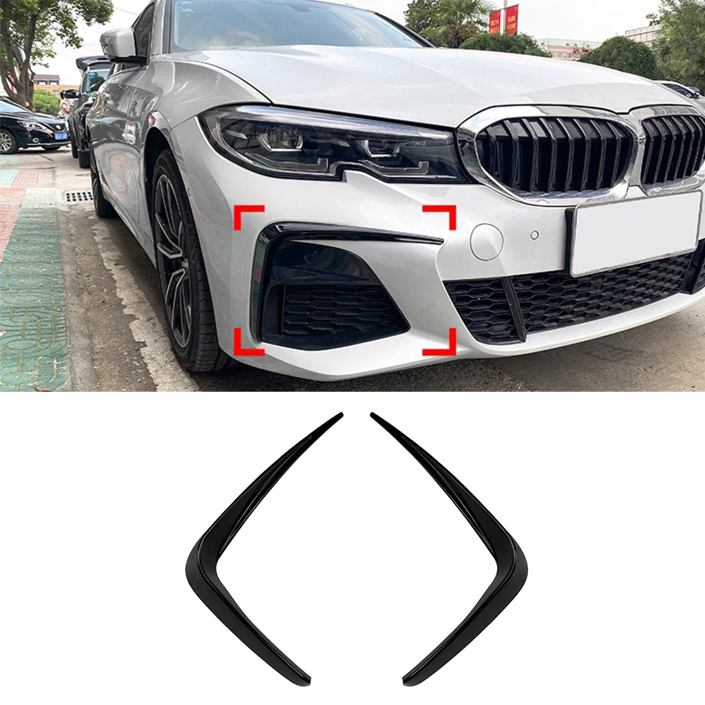 

1 Pair Front Canards Bumper Spoiler Lip Fog Light Trim Body Kit For BMW G20 G21 G28 318i 320i 325i 330i 330d M Sport 2019-2022