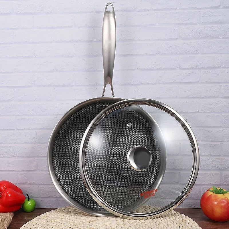 

Frying Pan 26cm Stainless Steel Pan Kitchen Non-stick Pan Cooking Skillet Kitchen Nonstick Skillet Induction Frying Pan
