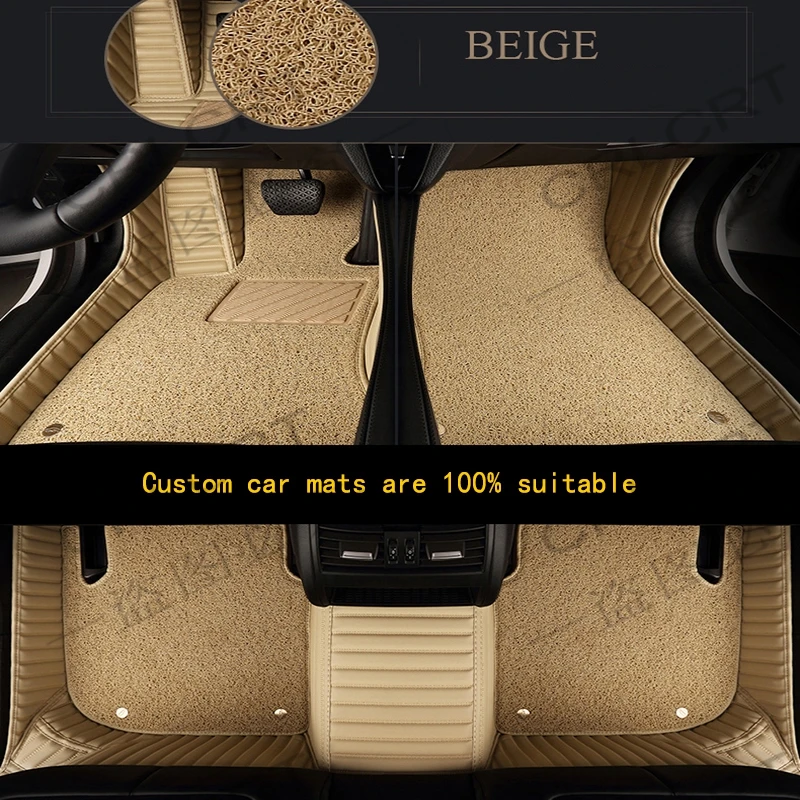 

CRLCRT horizontal grain double layer car leather foot pad for MG ZS GT MG5 MG6 MG7 MG3 ZS mgtf geely emgrand ec7 mk floor mats f