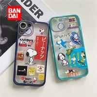 bandai disney clear case for iphone 13pro 12 12pro 11 pro x xs max xr 7 8 plus kawaii phone cover cartoon dog soft fundas shell