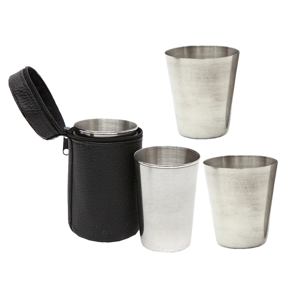 

Metal Cups Stainless Steel Cup Shot Mug Tumbler Drinking Pint Camping Dipping Glasses Coffee Water Dish Glass Thermal Sushi