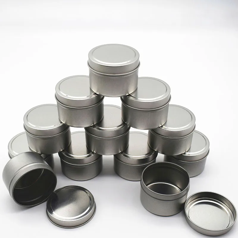 

Золотистая, серебристая банка для хранения, пустая кастрюля, обычные винтовые верхние банки, круглая металлическая фотолаборатория