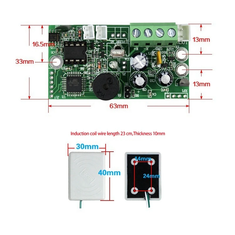 

Встроенная плата управления RFID, EMID 125 кГц, нормально открытый модуль управления, Индукционная бирка, контроллер карты