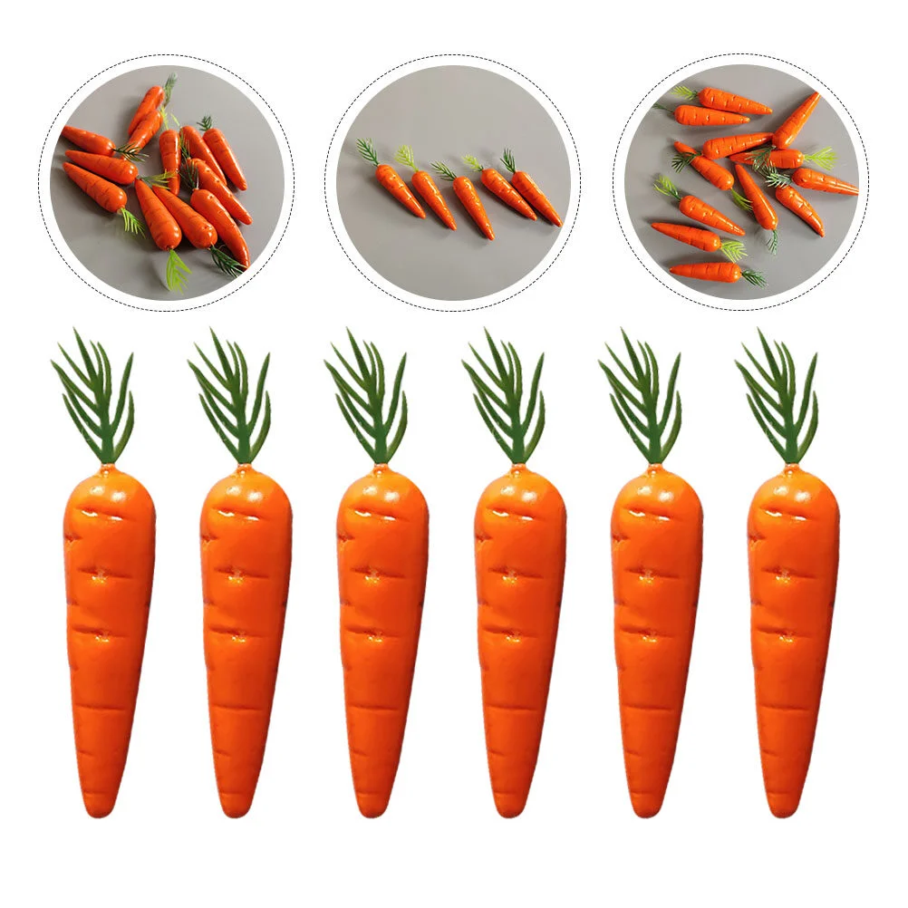 

25 Pcs Micro Toys Fake Vegetables Simulation Carrot Props Lifelike Foam Toy